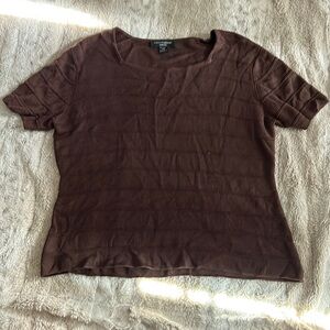 Cable and Guage fine knit 100% silk top